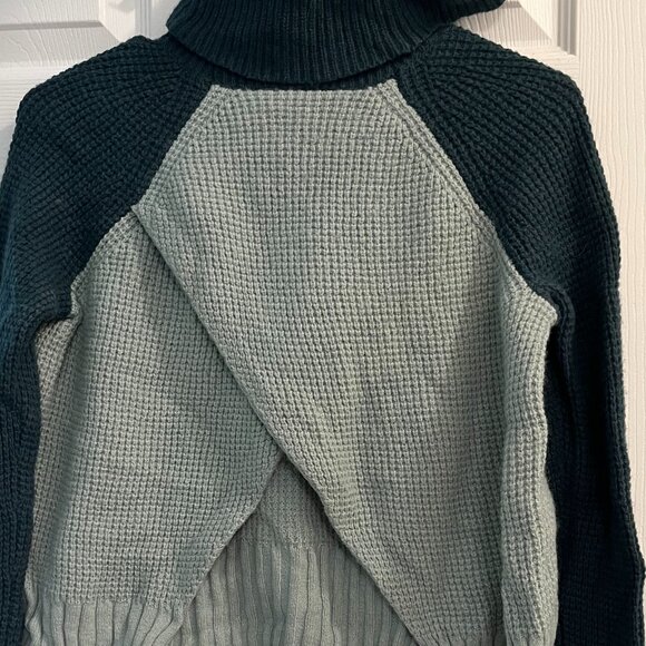 Madewell *Eastbrook* Colorblock Turtleneck | Cross-Back | XXS Cotton-Merino Yarn - Picture 5 of 13